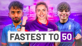 Fastest to 50 vs PRO CRICKETER!