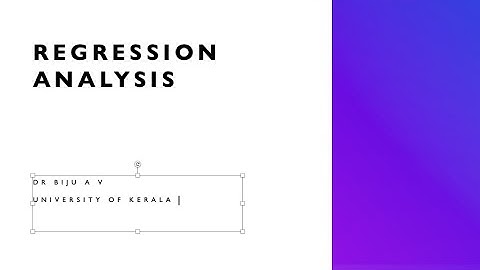 REGRESSION ANALYSIS FOR RESEARCH ( BASICS IN MALAYALAM)