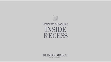How to Measure For Window Blinds - Inside Recess