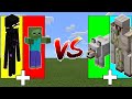 Zombie + Enderman VS Iron Golem + Wolf