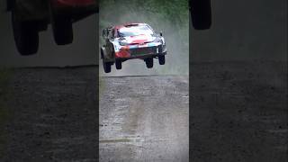 WRC Rally Finland 2023 | FLAT OUT, PURE SOUND & BIG JUMPS #Rally1 #WRC #RallyFinland #Toyota #Shorts