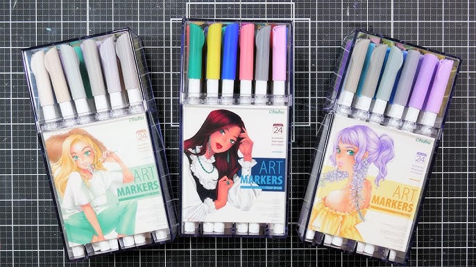 Review of Soucolor 72 Color Dual Tip Water-Based Marker Set  (Brushtip/Fineliner) with Zipper Case 