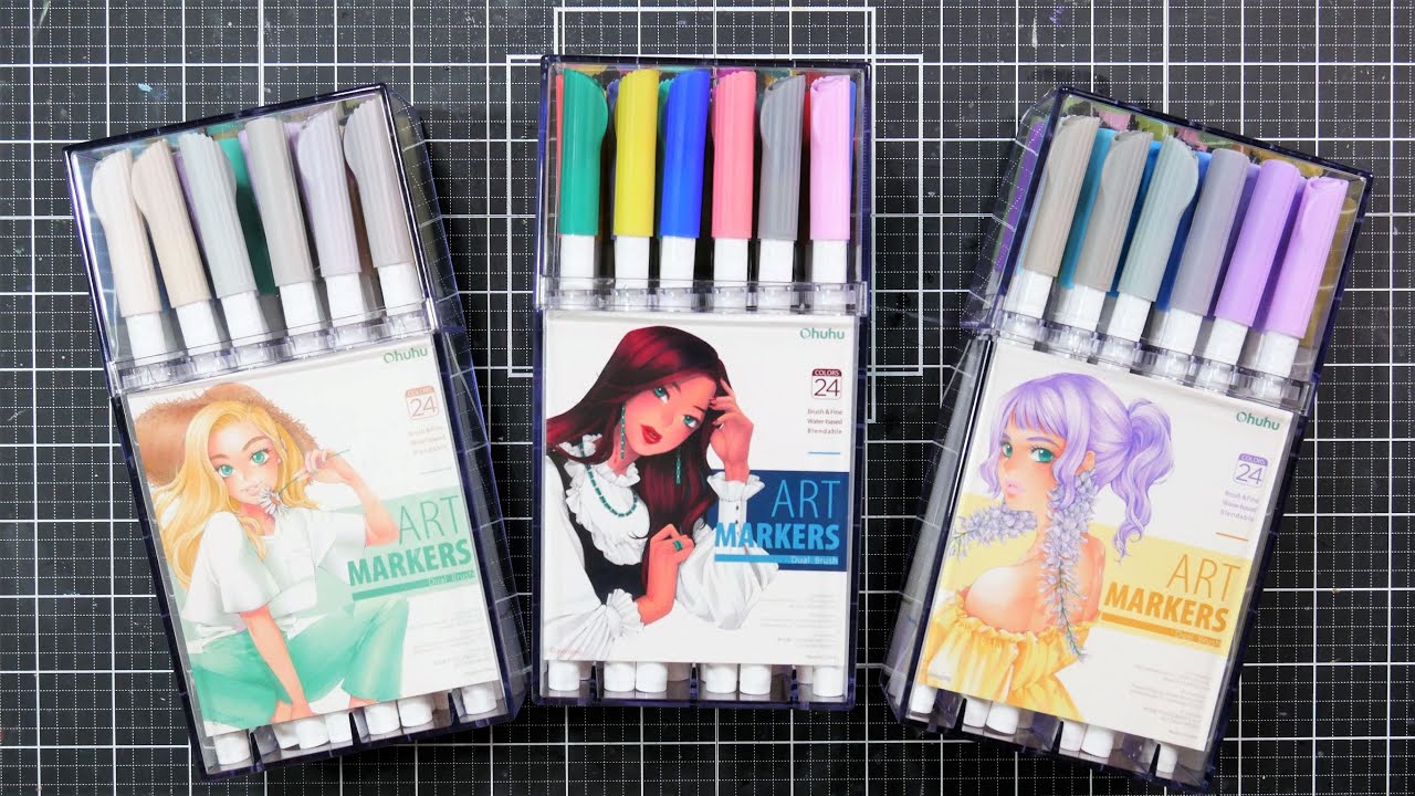 Dual Brush Pen Art Markers 10-Pack, Pastel, Brush Markers