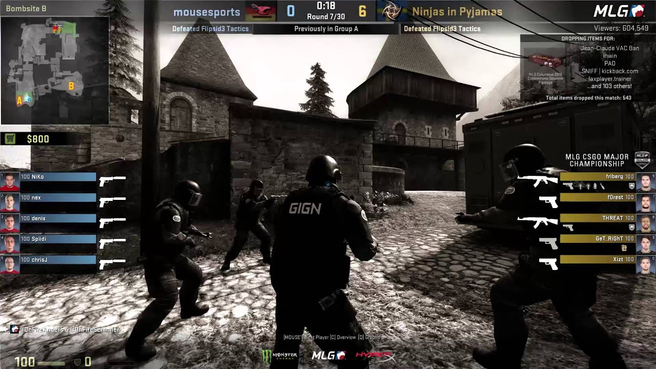 MLG Columbus 2016 CS:GO | Group A Decider Match (1/3) | mousesports vs Ninjas in Pyjamas (BO3)