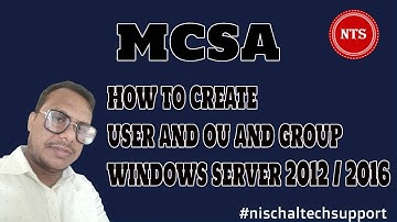 how to create user and ou and group in active directory windows server 2012-2016 (MCSA)