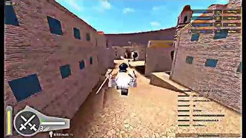 Almost getting a 100 killstreak on attack on titan in roblox :(