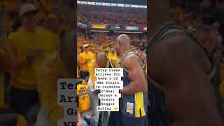 Terry Crews Arrives for Game 3 of NBA Finals in Jermaine O'Neal Jersey #nba  #fyp #subscribe