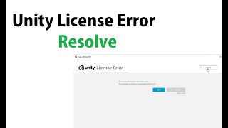 Unity License Error Resolve | Unity License Error On Startup