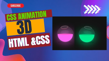 3D Glowing Liquid in Bottle using HTML and CSS || Pure CSS Animation || CSS 3d Animation ||UI Design