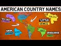 How Did Each American Country Get Its Name