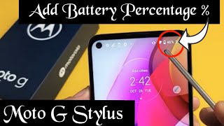 Moto G Stylus: How to Add Battery Percentage % Symbol screenshot 3