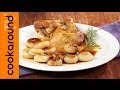Pollo arrosto al rosmarino con cipolline in agrodolce