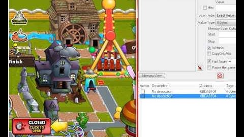 rollercoaster mania  cheat coins with cheat engine