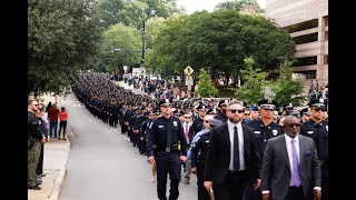 CMPD Officer Joshua Eyer’s funeral procession in uptown Charlotte