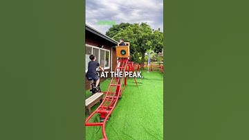 Family builds backyard roller coaster for son 😀 🙌 #shorts #kids