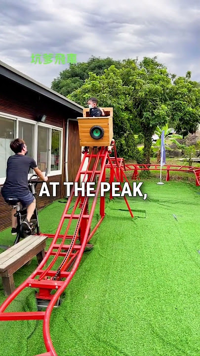 Family builds backyard roller coaster for son 😀 🙌 #shorts #kids