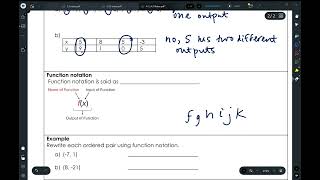 Algebra I Notes 4-1/4-2 Introduction to Function Notation