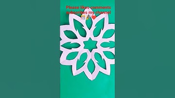 How to make paper Snowflakes Snowflake art❄️❄️ #shorts​ #viralshorts​ #snowflake​ #youtubeshorts​