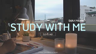 2HOUR STUDY WITH ME | Relaxing LoFi, Background noise | Pomodoro 50/10 | Cloudy Day ☁