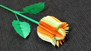 Paper Flowers Easy | How to make beautiful Paper Flower | Flower making step by step with paper