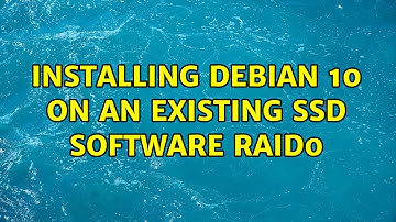 Installing debian 10 on an existing SSD software raid0