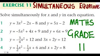 Mathematics Grade 11 Simultaneous Equations introduction @mathszoneafricanmotives