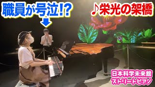 【まさかの号泣⁉️】未来館の職員さんのリクエストに即興ピアノで応えてみたら...【栄光の架橋/ゆず】Street Piano YUZU eikou no kakehashi