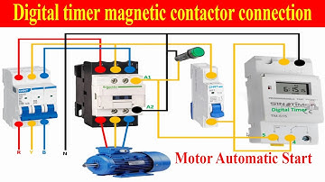 Digital timer magnetic contactor connection | 3 phase motor contactor Wiring Diagram with timer
