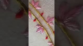 hand embroidery design work tutorial for beginners #embroidery #shortvideo @AishaEmbroidryArt