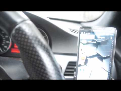 Samsung Note 3 in car setup for charging and audio via bluetooth to aux