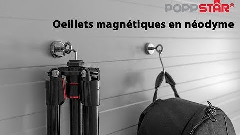 Poppstar - Aimants à oeillet en néodyme | force adhésive de 8 kg ou 36 kg