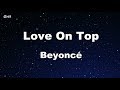 Love on top  beyonc karaoke no guide melody instrumental