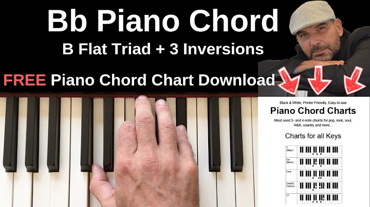 Bb Chord Piano | B Flat Major + Inversions Tutorial + FREE Chord Chart