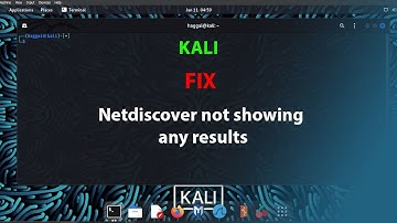 KALI FIX: Netdiscover not showing any results