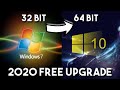 Windows 7 32 Bit To Windows 10 64 Bit - 2020 Free Upgrade - No Data Loss (Shorter Video Reupload)