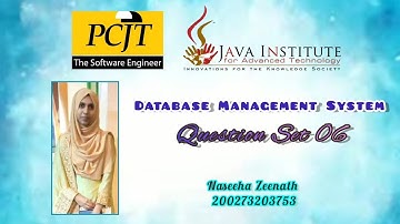 Question Set 06 | Database Management System | Java Institute