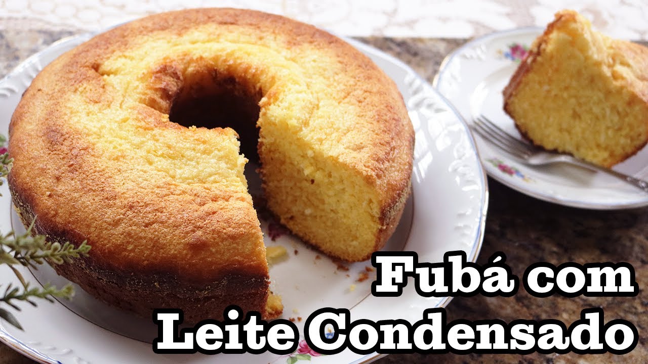 Bolo de fubá com leite de coco