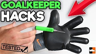 Goalkeeper Hacks Tested!! 🧤⚽ How To Make Your Gloves Ultra-Sticky!