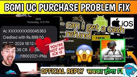 Bgmi Uc Purchase Error Fix iOS | One Or More Order Are Paid But Not Delivered Solution | #error