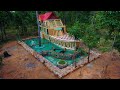 Build boat villa house beautiful & Swimming Pool & Fish pond : (Full Video)