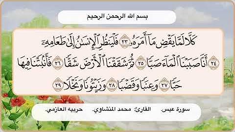 سورة عبس 23 -29