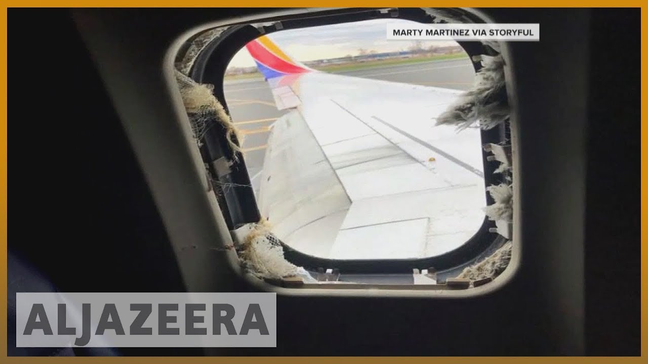 🛬 شركة طيران ساوث ويست تبدأ تحقيقاً في انفجار محرك مميت | الجزيرة الإنجليزية