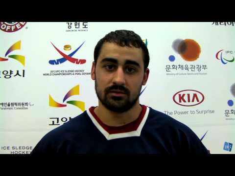 USA's Steve Cash - 2013 IPC Ice Sledge Hockey World Championships A-Pool