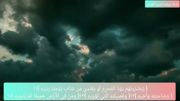 الايات من ١١ الى ١٤ من سورة المعارج مكررين ٥مرات للإتقان والحفظ بصوت الشيخ ايمن سويد 