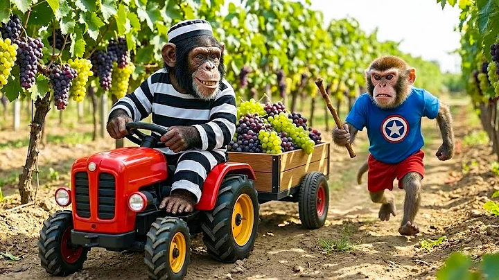 Monkey Farmer Fixes Tractor and Plows Beet Field - Farm Work | Funny Farm🐒