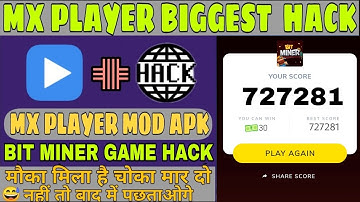 Mx Player New Game Unlimited trick || Earn Instant Paytm cash without invest || Mx Player game hack