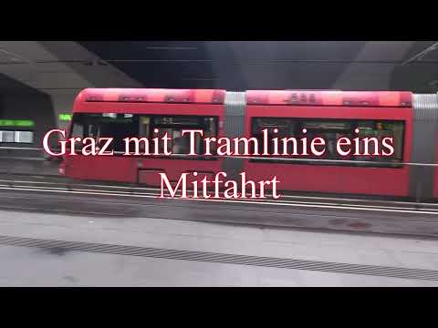 Austra  die Stadt Graz Mitfahrt Tramlinie eins