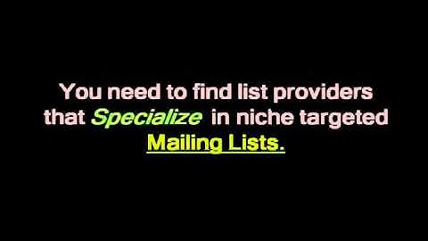 Find Mailing Lists Companies The Easy Way!