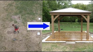 [DIY] Timelapse Build a Yardistry Gazebo (12'x12'), and Floating Deck. etc.