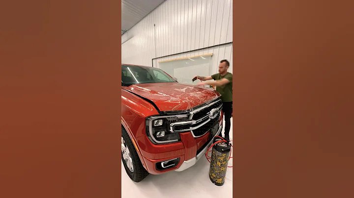 PPF install in new Ford Ranger #satisfying #ppf #paintprotectionfilm